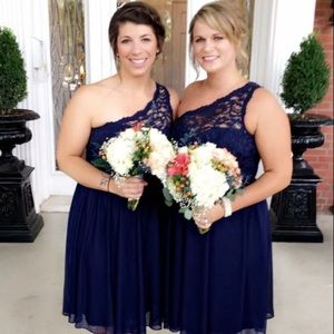 Bridesmaid dress. Worn once. Navy blue. Size 8
